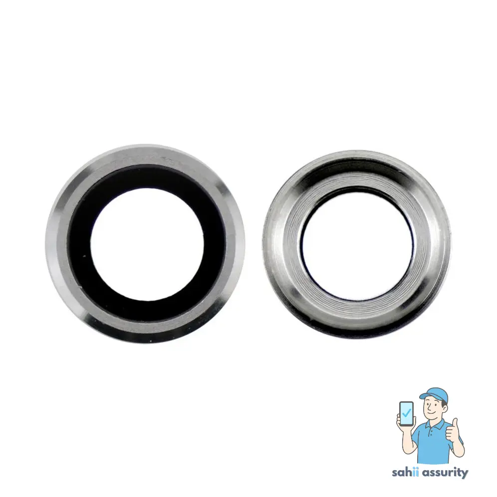 Camera Lens Glass with Frame for Apple iPhone 6 Plus Silver